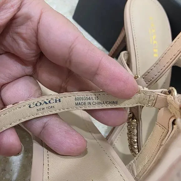 Coach Kalie Soft Shine Calf Heel/Sandal Style No. Q8258 A01146 Women's Sz 8.5M - Picture 8 of 12